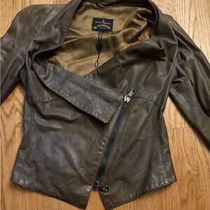Vivienne Westwood Anglomania Women's Dark Brown Leather Jacket